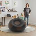 Biggie Bean Bag 1Xl Bean Bag Chair with Beans Filled-Perfect for Living Room,Bedroom,Study-Sale Design(Regular-Black Brown)-Faux Leather