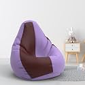 Biggie Bean Bag 1Xl Bean Bag Chair with Beans Filled-Perfect for Living Room,Bedroom,Study-Sale Design(Regular-Lavender Maroon)-Faux Leather