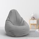 Biggie Bean Bag 1Xl Bean Bag Chair with Beans Filled-Perfect for Living Room,Bedroom,Study-Sale Design(Regular-Light-Grey)-Faux Leather