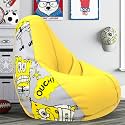 Biggie Bean Bag 1Xl Bean Bag Chair with Beans Filled-Perfect for Living Room,Bedroom,Study-Sale Design(Printed - Sopngebob-Sbsp-Artwork 5 - Yellow)-Faux Leather