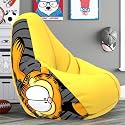 Biggie Bean Bag 1Xl Bean Bag Chair with Beans Filled-Perfect for Living Room,Bedroom,Study-Sale Design(Printed - Grafield -Grafield_Artwork-1 - Yellow)-Faux Leather