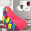 Biggie Bean Bag 1Xl Bean Bag Chair with Beans Filled-Perfect for Living Room,Bedroom,Study-Sale Design(Printed - MTTVV-MTTVV - Artwork-10)-Faux Leather