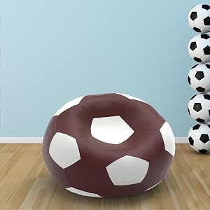 biggie bean bag 2xl bean bag chair with beans filled-perfect for living roombedroomstudy-sale designregular-maroon white-faux leather