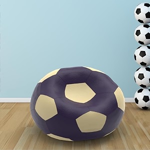 biggie bean bag 2xl bean bag chair with beans filled-perfect for living roombedroomstudy-sale designregular-indigo cream-faux leather