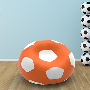 biggie bean bag 2xl bean bag chair with beans filled-perfect for living roombedroomstudy-sale designregular-orange white-faux leather