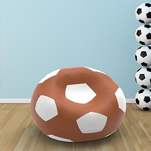 biggie bean bag 2xl bean bag chair with beans filled-perfect for living roombedroomstudy-sale designregular-tan-brown white-faux leather