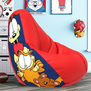 biggie bean bag 2xl bean bag chair with beans filled-perfect for living roombedroomstudy-sale designprinted - grafield -grafield_artwork-4 - red