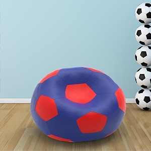 biggie bean bag 2xl bean bag chair with beans filled-perfect for living roombedroomstudy-sale designregular-blue red-faux leather