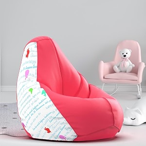 biggie bean bag 2xl bean bag chair with beans filled-perfect for living roombedroomstudy-sale designprinted - ppf girl-ppf girlppf-7-pnk