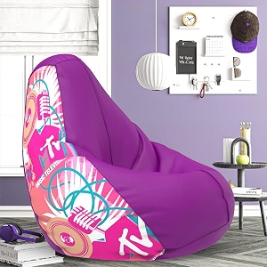 biggie bean bag 2xl bean bag chair with beans filled-perfect for living roombedroomstudy-sale designprinted - mttvv-mttvv_artwork-11 - purple