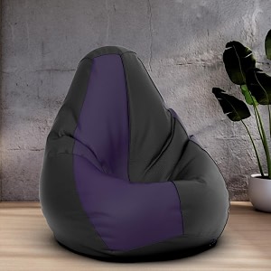 biggie bean bag 2xl bean bag chair with beans filled-perfect for living roombedroomstudy-sale designregular-black indigo-faux leather
