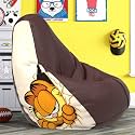 Biggie Bean Bag 2XL Bean Bag Chair with Beans Filled-Perfect for Living Room,Bedroom,Study-Sale Design(Printed - Grafield -Grafield_Artwork-14 - Brown)-Faux Leather