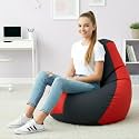 Biggie Bean Bag 2XL Bean Bag Chair with Beans Filled-Perfect for Living Room,Bedroom,Study-Sale Design(Regular-Indigo Red)-Faux Leather