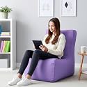 Biggie Bean Bag 2XL Bean Bag Chair with Beans Filled-Perfect for Living Room,Bedroom,Study-Sale Design(Regular-Lavender)-Faux Leather