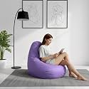 Biggie Bean Bag 2XL Bean Bag Chair with Beans Filled-Perfect for Living Room,Bedroom,Study-Sale Design(Regular-Lavender)-Faux Leather