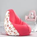 Biggie Bean Bag 2XL Bean Bag Chair with Beans Filled-Perfect for Living Room,Bedroom,Study-Sale Design(Printed - PPF Girl-PPF Girlppf-5-Pnk)-Faux Leather