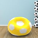 Biggie Bean Bag 2XL Bean Bag Chair with Beans Filled-Perfect for Living Room,Bedroom,Study-Sale Design(Regular-Yellow White)-Faux Leather
