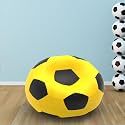 Biggie Bean Bag 2XL Bean Bag Chair with Beans Filled-Perfect for Living Room,Bedroom,Study-Sale Design(Regular-Yellow Black)-Faux Leather