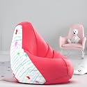 Biggie Bean Bag 2XL Bean Bag Chair with Beans Filled-Perfect for Living Room,Bedroom,Study-Sale Design(Printed - PPF Girl-PPF Girlppf-7-Pnk)-Faux Leather