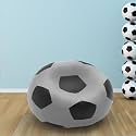 Biggie Bean Bag 2XL Bean Bag Chair with Beans Filled-Perfect for Living Room,Bedroom,Study-Sale Design(Regular-Light-Grey Black)-Faux Leather