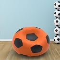 Biggie Bean Bag 2XL Bean Bag Chair with Beans Filled-Perfect for Living Room,Bedroom,Study-Sale Design(Regular-Orange Black)-Faux Leather