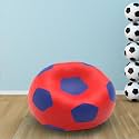 Biggie Bean Bag 2XL Bean Bag Chair with Beans Filled-Perfect for Living Room,Bedroom,Study-Sale Design(Regular-Red Blue)-Faux Leather