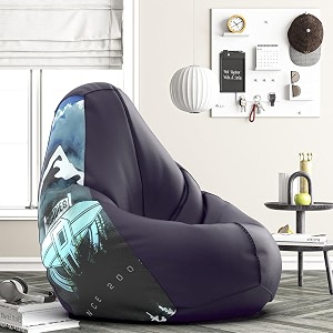 biggie bean bag 3xl bean bag chair with beans filled-perfect for living roombedroomstudy-sale designprinted - raodie -raodie-artwork 12 - indigo
