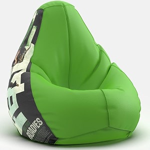 biggie bean bag 3xl bean bag chair with beans filled-perfect for living roombedroomstudy-sale designprinted - raodie -raodie-artwork 6 - pea