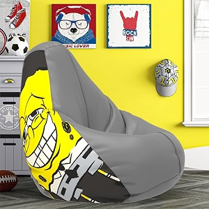biggie bean bag 3xl bean bag chair with beans filled-perfect for living roombedroomstudy-sale designprinted - sopngebob-sopngebob - artwork-7