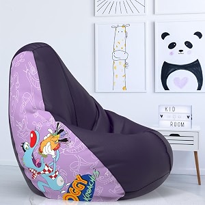 biggie bean bag 3xl bean bag chair with beans filled-perfect for living roombedroomstudy-sale designprinted - ogii-ogii - art 25 - indigo