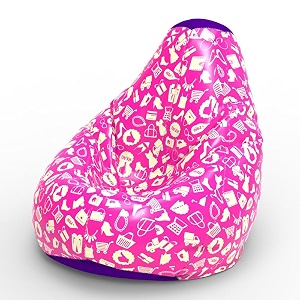 biggie bean bag 3xl bean bag chair with beans filled-perfect for living roombedroomstudy-sale designprinted - full-accessories - f - pink purple