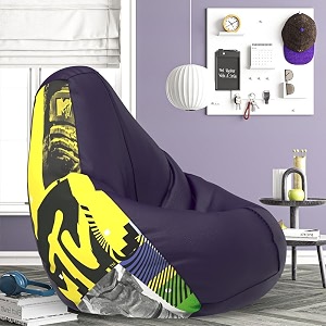 biggie bean bag 3xl bean bag chair with beans filled-perfect for living roombedroomstudy-sale designprinted - mttvv-mttvv_artwork-16 - indigo