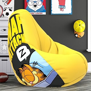biggie bean bag 3xl bean bag chair with beans filled-perfect for living roombedroomstudy-sale designprinted - grafield -grafield_artwork-5 - yellow