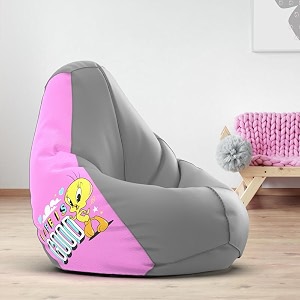 biggie bean bag 3xl bean bag chair with beans filled-perfect for living roombedroomstudy-sale designprinted - luneyy toons-luneyy toonslt-10-gry