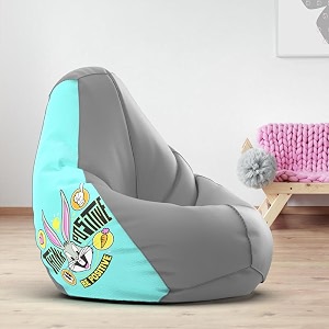 biggie bean bag 3xl bean bag chair with beans filled-perfect for living roombedroomstudy-sale designprinted - luneyy toons-luneyy toonslt-11-gry