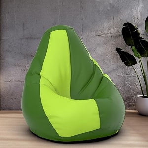 biggie bean bag 3xl bean bag chair with beans filled-perfect for living roombedroomstudy-sale designregular-dark-green pista-green-faux leather