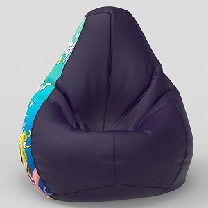 biggie bean bag 3xl bean bag chair with beans filled-perfect for living roombedroomstudy-sale designprinted - sopngebob-sbsp-artwork 9 - indigo