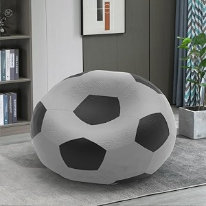 biggie bean bag 3xl bean bag chair with beans filled-perfect for living roombedroomstudy-sale designregular-light-grey black-faux leather