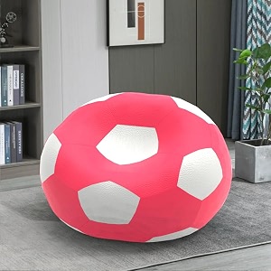 biggie bean bag 3xl bean bag chair with beans filled-perfect for living roombedroomstudy-sale designregular-pink white-faux leather
