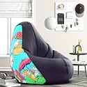Biggie Bean Bag 3XL Bean Bag Chair with Beans Filled-Perfect for Living Room,Bedroom,Study-Sale Design(Printed - Tom&amp;jry-Tom&amp;jrytj-3-Indg)-Faux Leather