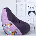 Biggie Bean Bag 3XL Bean Bag Chair with Beans Filled-Perfect for Living Room,Bedroom,Study-Sale Design(Printed - Ogii-Ogii - Art 25 - Indigo)-Faux Leather