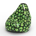 Biggie Bean Bag 3XL Bean Bag Chair with Beans Filled-Perfect for Living Room,Bedroom,Study-Sale Design(Printed - Full-Floral Pattern 4 - F - Black Green)-Faux Leather