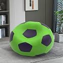 Biggie Bean Bag 3XL Bean Bag Chair with Beans Filled-Perfect for Living Room,Bedroom,Study-Sale Design(Regular-Pea-Green Indigo)-Faux Leather
