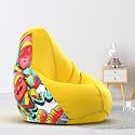 Biggie Bean Bag 3XL Bean Bag Chair with Beans Filled-Perfect for Living Room,Bedroom,Study-Sale Design(Printed - Motutu Patlutu -Motutu Patlutu - Artwork-2)-Faux Leather