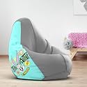 Biggie Bean Bag 3XL Bean Bag Chair with Beans Filled-Perfect for Living Room,Bedroom,Study-Sale Design(Printed - Luneyy Toons-Luneyy Toonslt-11-Gry)-Faux Leather