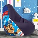 Biggie Bean Bag 3XL Bean Bag Chair with Beans Filled-Perfect for Living Room,Bedroom,Study-Sale Design(Printed - PWA Ptrol -Paw Patrol-Artwork 12 - Indigo)-Faux Leather
