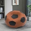 Biggie Bean Bag 3XL Bean Bag Chair with Beans Filled-Perfect for Living Room,Bedroom,Study-Sale Design(Regular-Tan-Brown Black)-Faux Leather