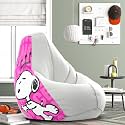 Biggie Bean Bag 3XL Bean Bag Chair with Beans Filled-Perfect for Living Room,Bedroom,Study-Sale Design(Printed - Paenut -Paenut - Artwork-2)-Faux Leather