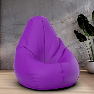 biggie bean bag 4xl bean bag chair with beans filled-perfect for living roombedroomstudy-sale designregular-violet-faux leather