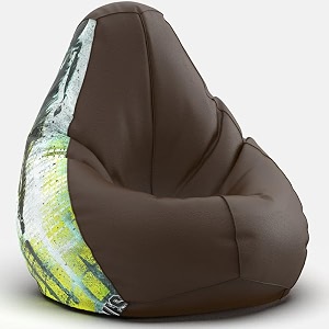 biggie bean bag 4xl bean bag chair with beans filled-perfect for living roombedroomstudy-sale designprinted - raodie -raodie-artwork 8 - brown